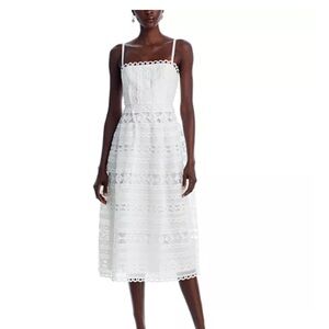 AQUA - lace inset midi dress